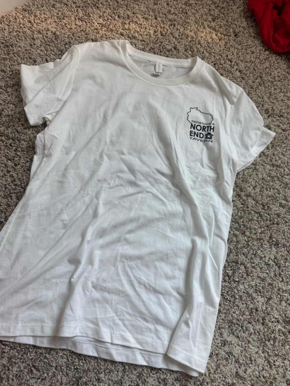 North end tavern Next Level Apparel White Short Sleeve Logo Tee